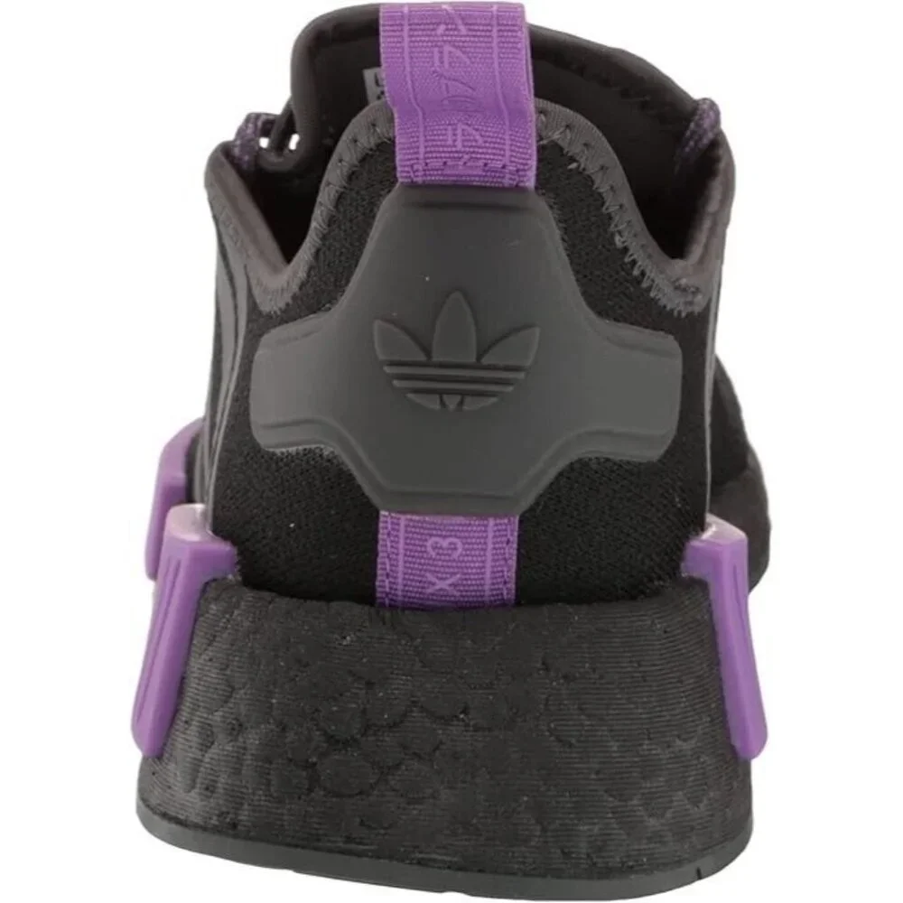 Adidas NMD_R1 Boost J 'Black/Purple' Athletic Shoe / GX5694 /Big Kids